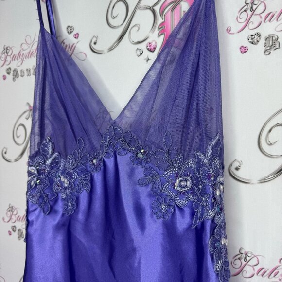 Intimate attitudes dress maxi long open back criss cross mermaid back style mesh - Picture 3 of 16